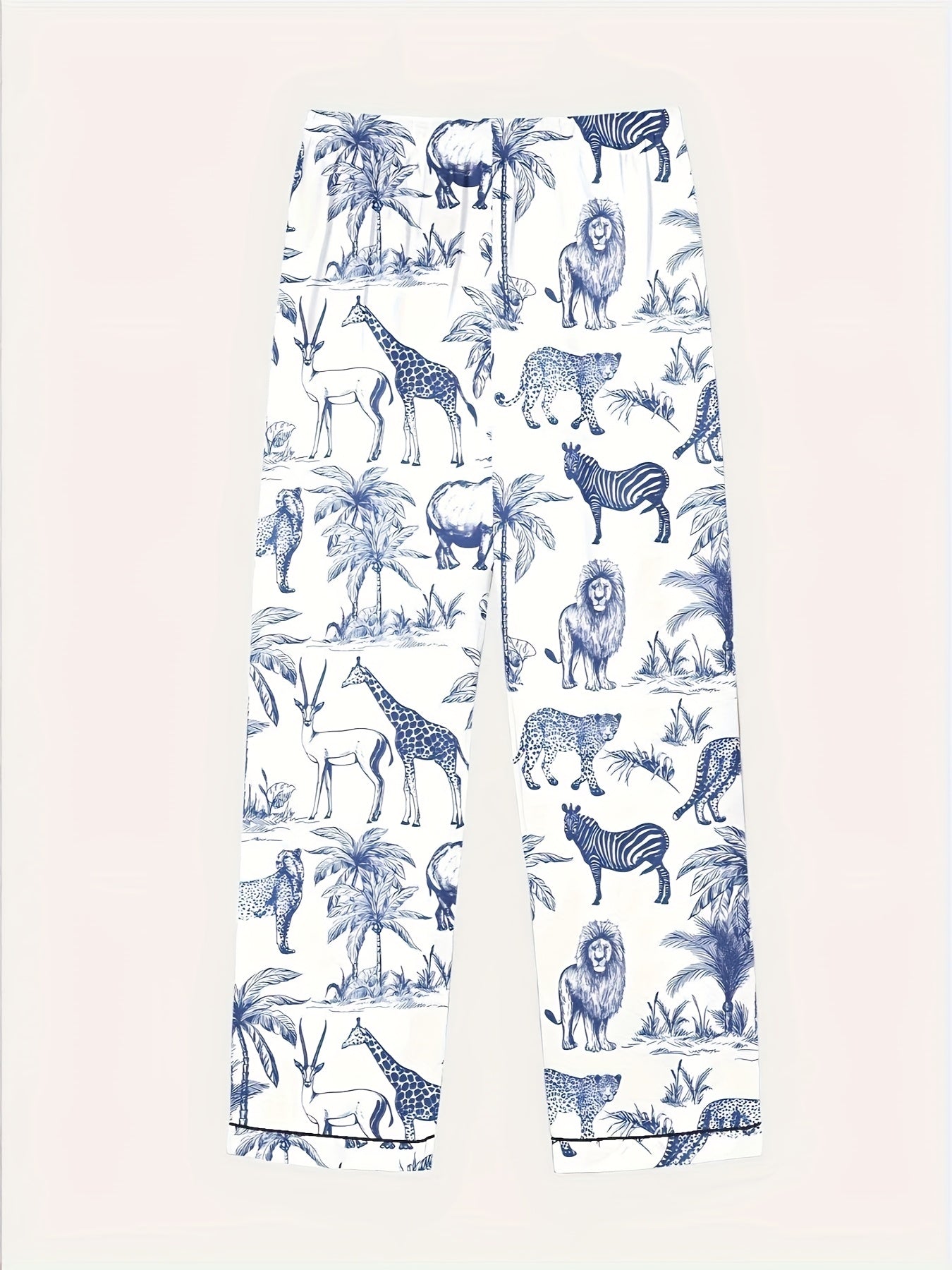 Safari Nights Jungle Print Nightwear Set (3-Piece Combo)