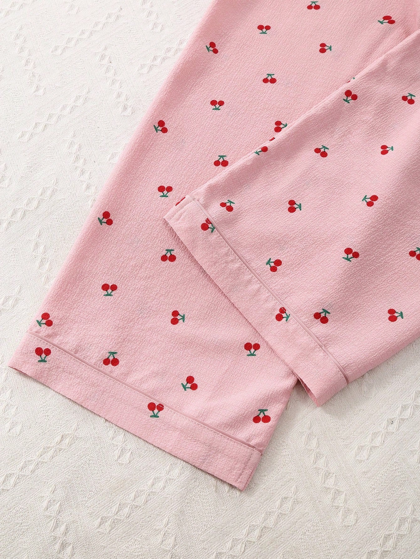 3-Piece Cherry Print Pajama Set