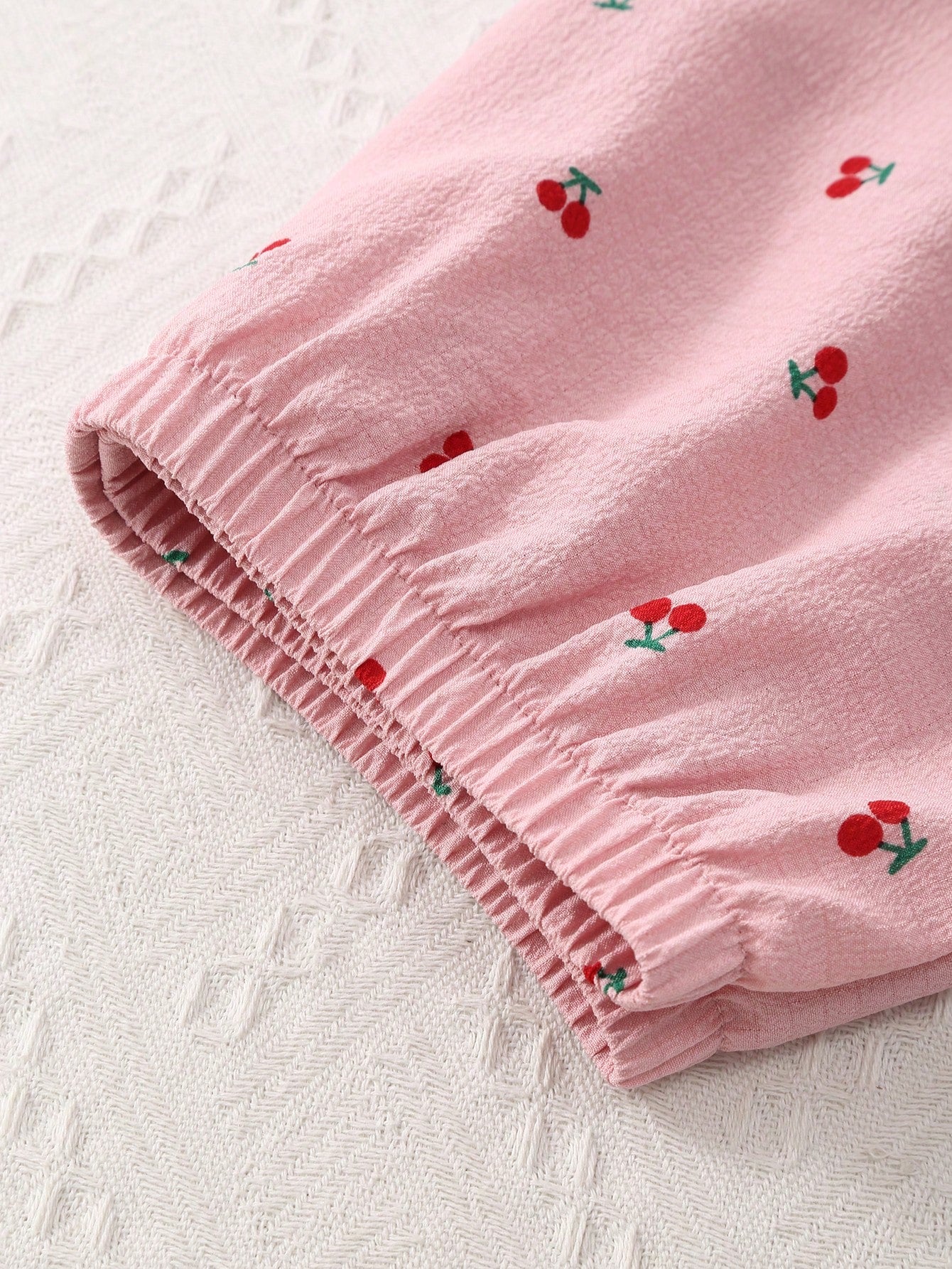 3-Piece Cherry Print Pajama Set