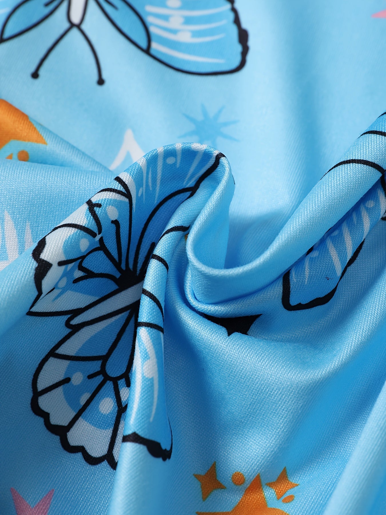 Blue Butterfly Dream Nightwear Set (3-Piece Combo)