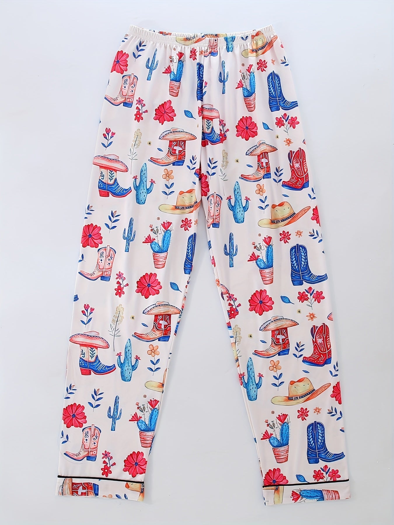 Western Vibes Printed Nightwear Set (3-Piece Combo)