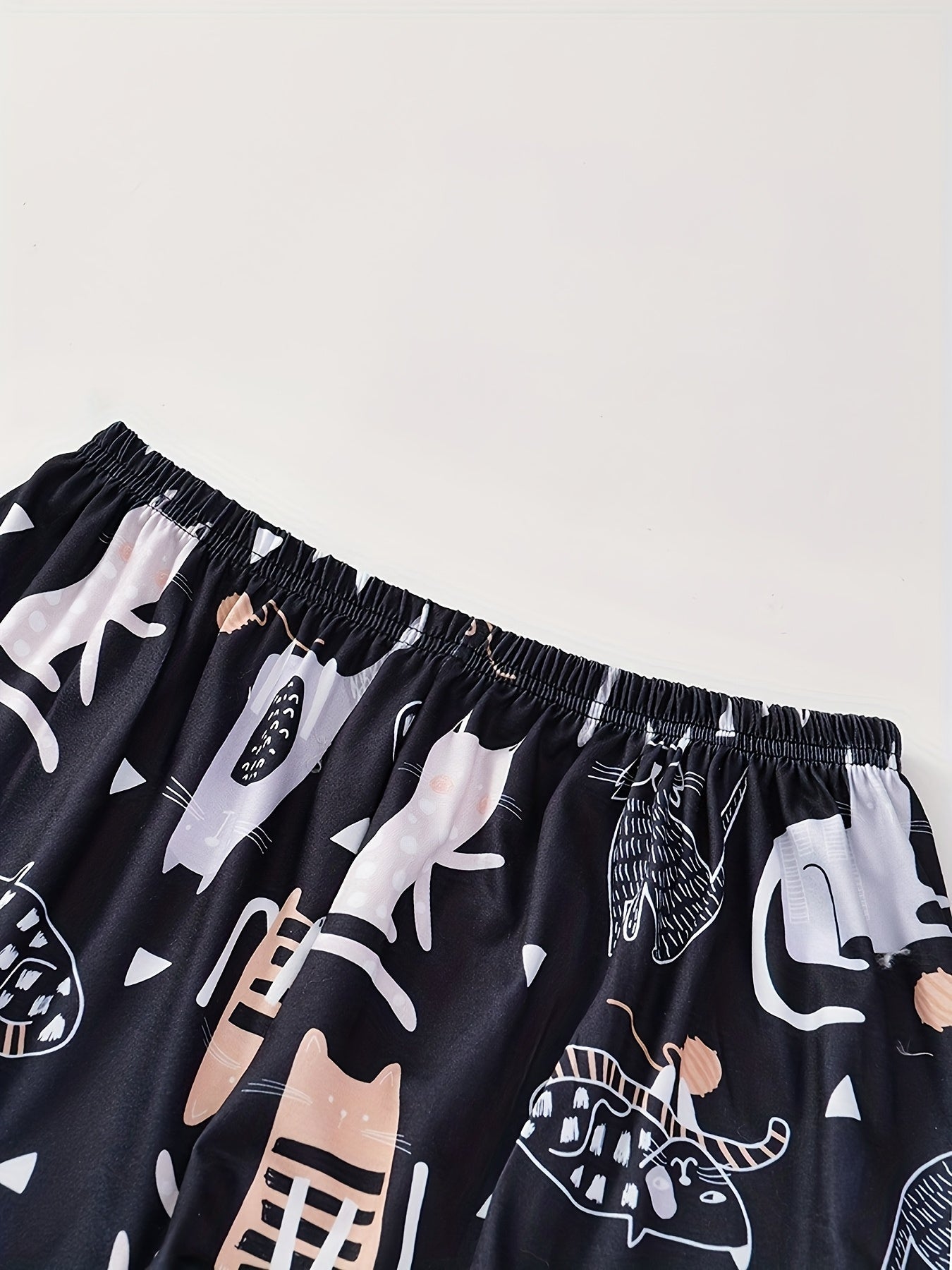 Purrfect Dreams Cat Print Nightwear Set (3-Piece Combo)