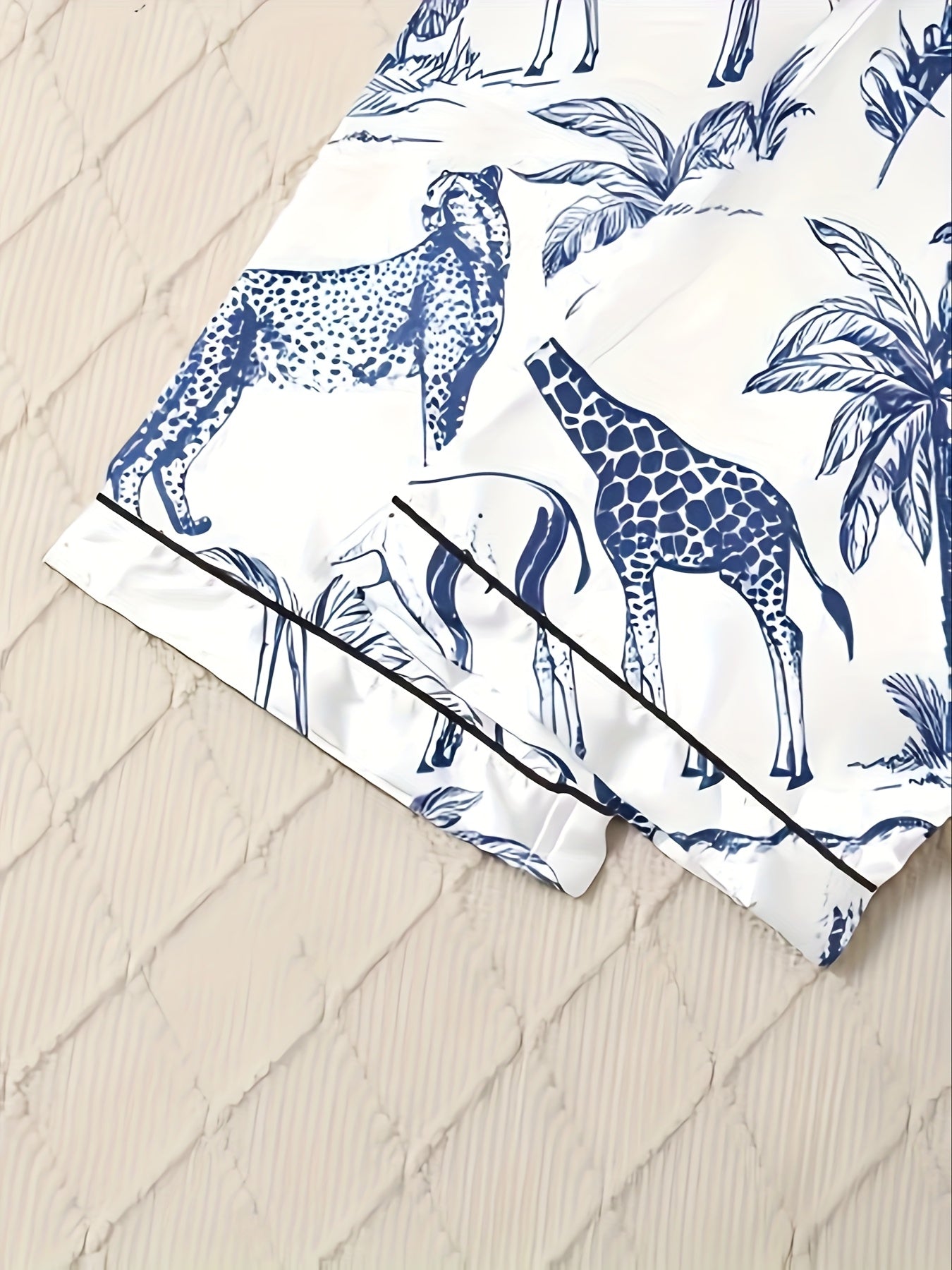 Safari Nights Jungle Print Nightwear Set (3-Piece Combo)