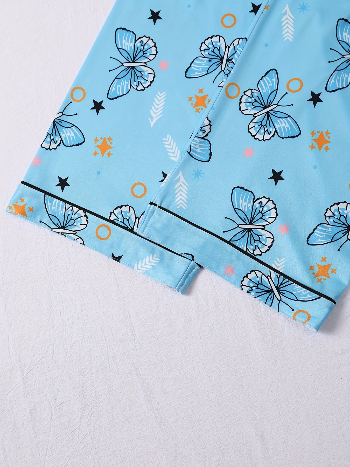 Blue Butterfly Dream Nightwear Set (3-Piece Combo)