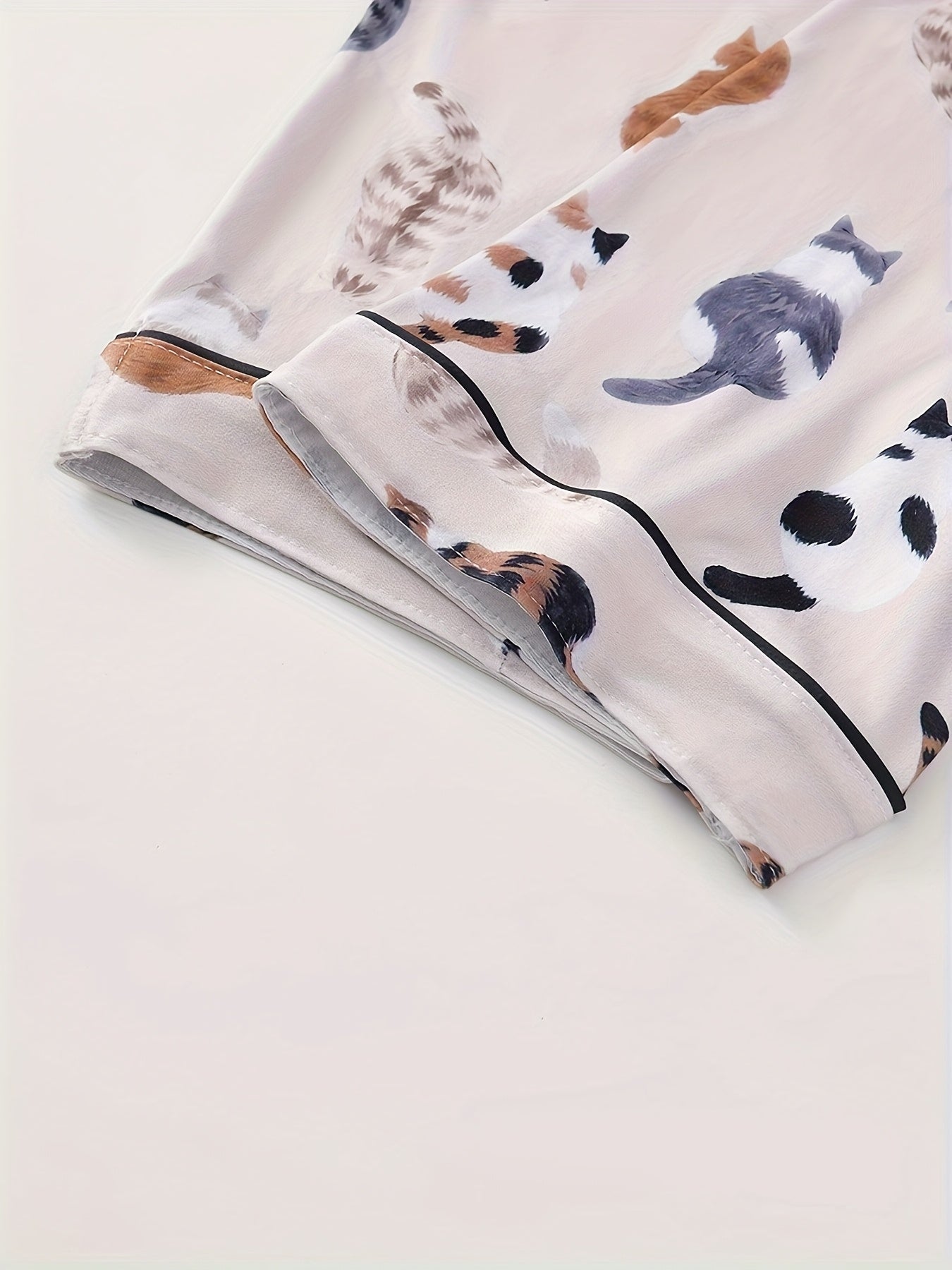 Cozy Cats Printed Nightwear Set (3-Piece Combo)