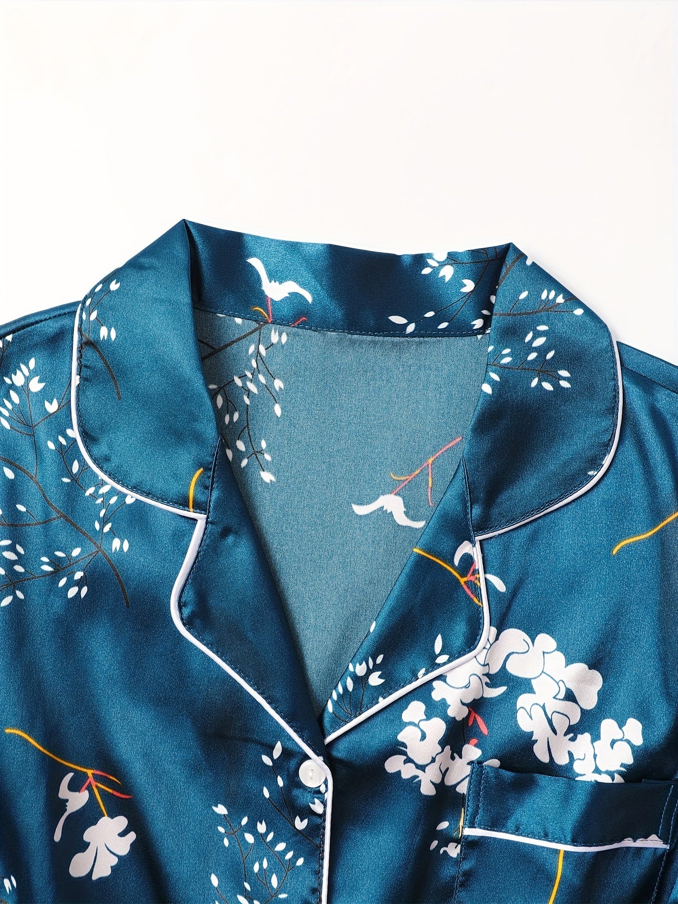 Midnight Blossom Pajama Set (3 Pcs Combo)