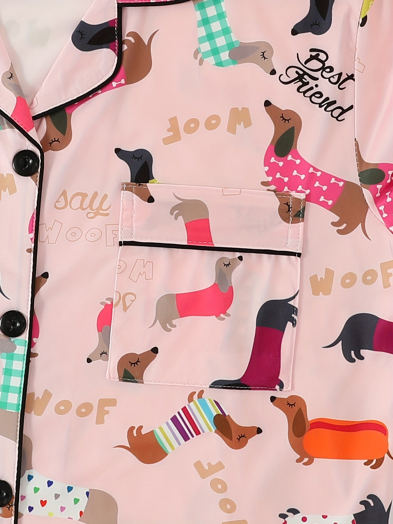 Puppy Love Satin Nightwear Set (3-Piece Combo)