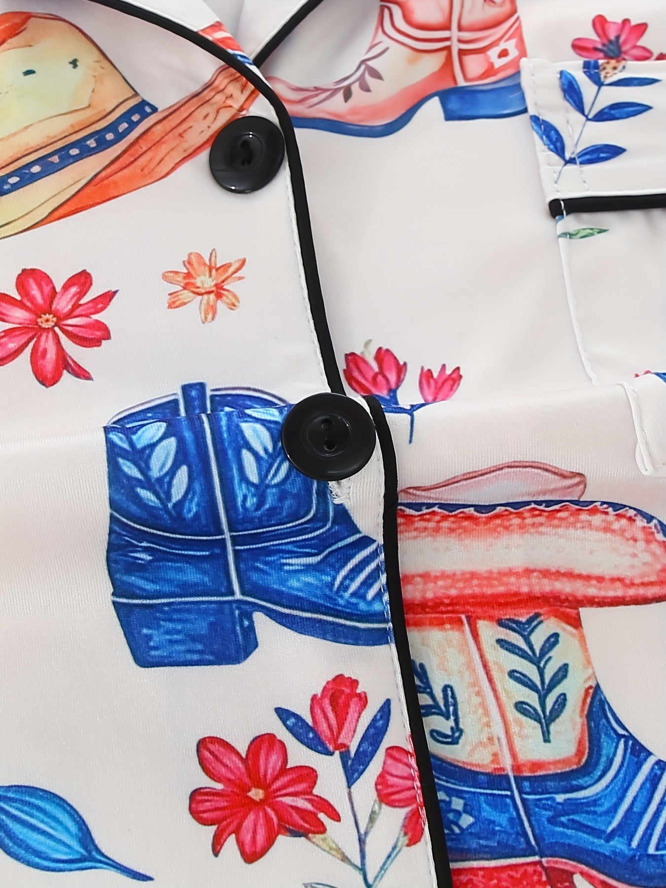 Western Vibes Printed Nightwear Set (3-Piece Combo)