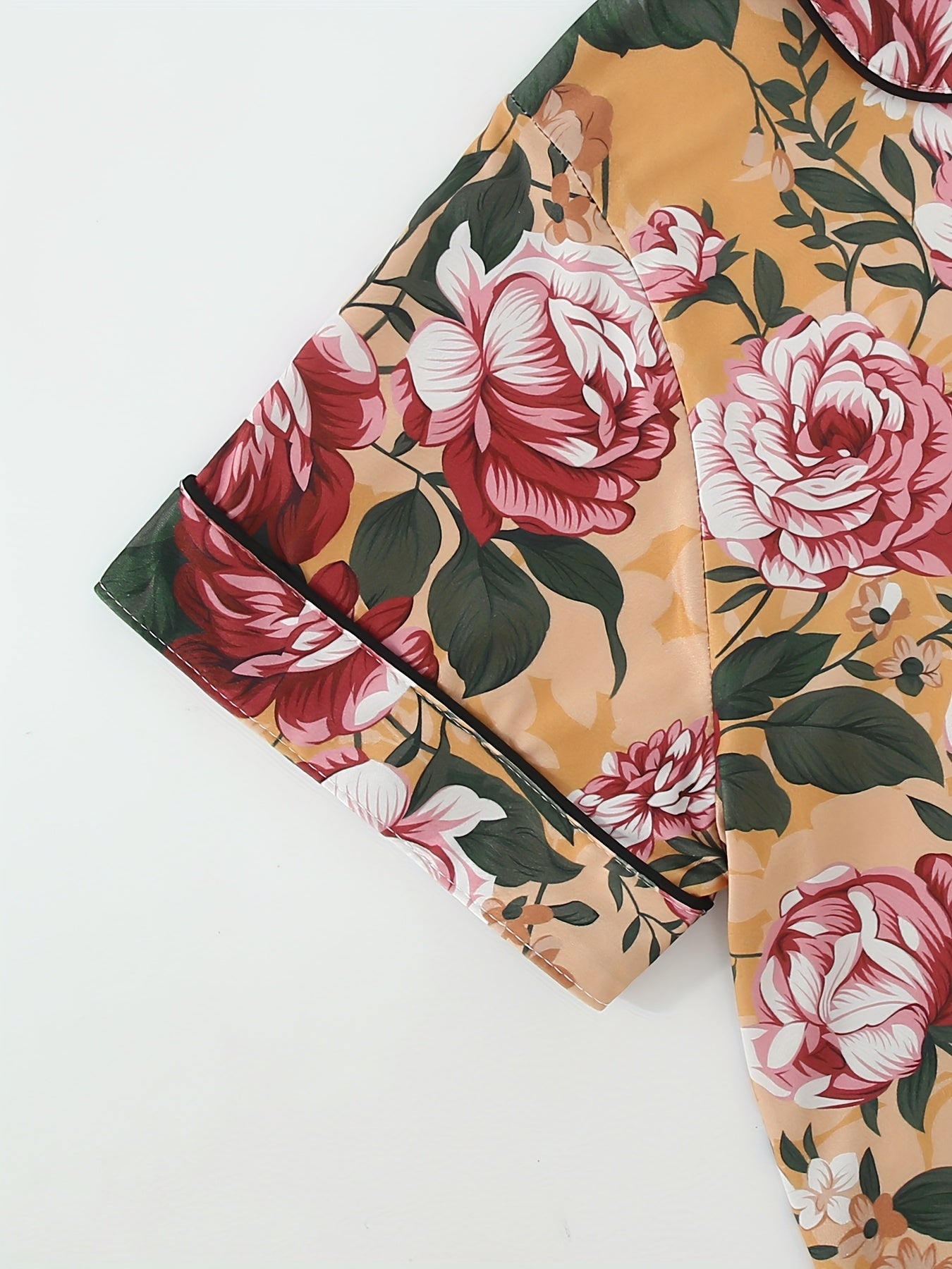 Blossom Elegance Floral Nightwear Set (3-Piece Combo)