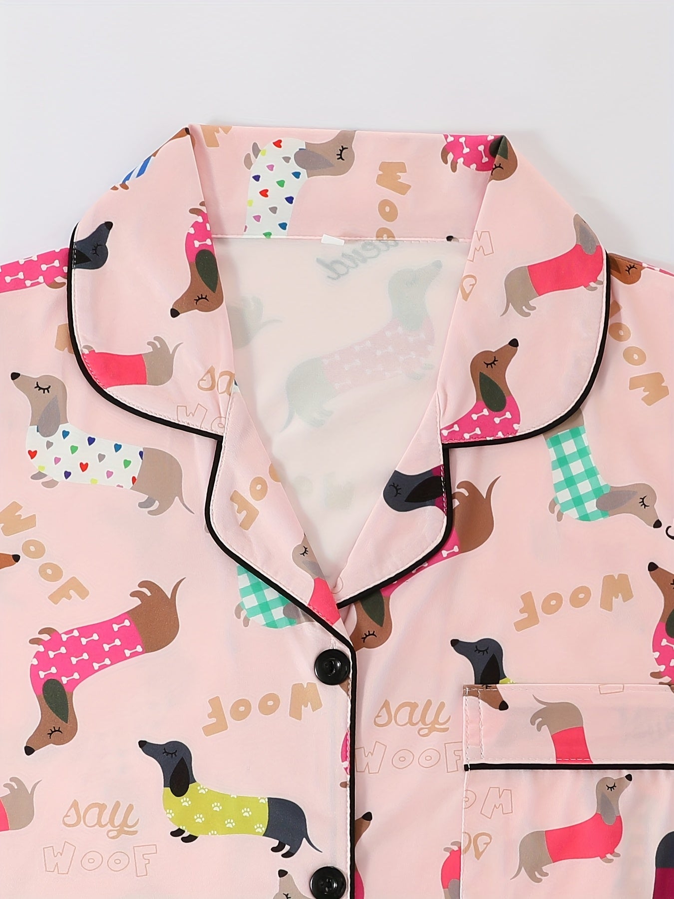 Puppy Love Satin Nightwear Set (3-Piece Combo)