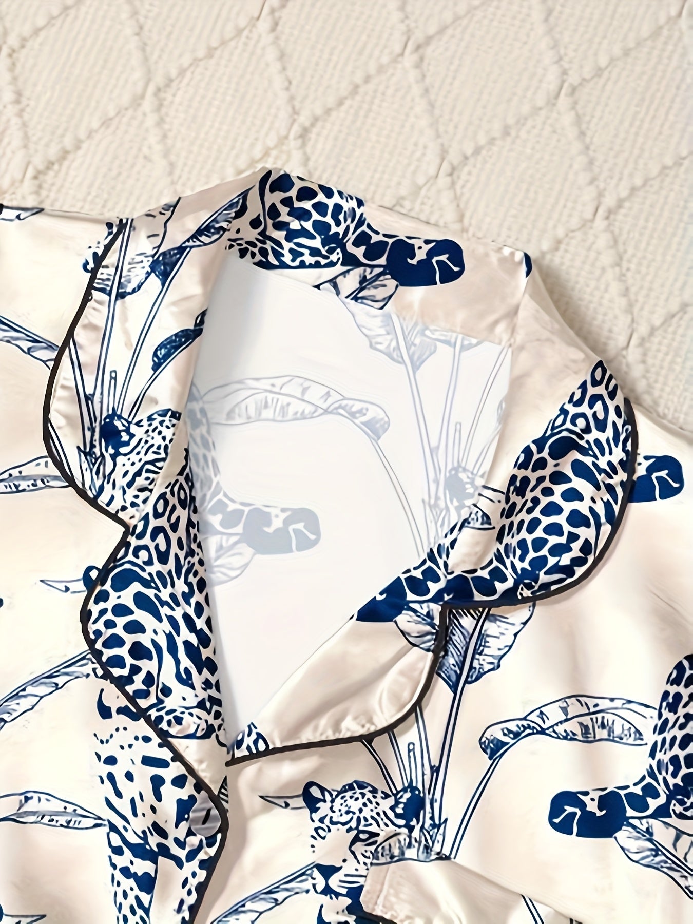 Elegant Jungle Leopard Nightwear Set (3-Piece Combo)